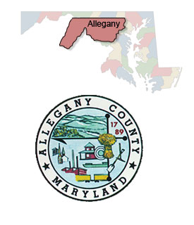 Allegany County Map and Seal