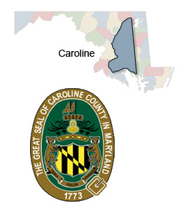 Caroline County Map and Seal