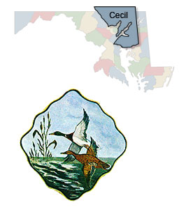 Cecil County Map and Seal
