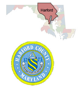 Harford County Map and Seal